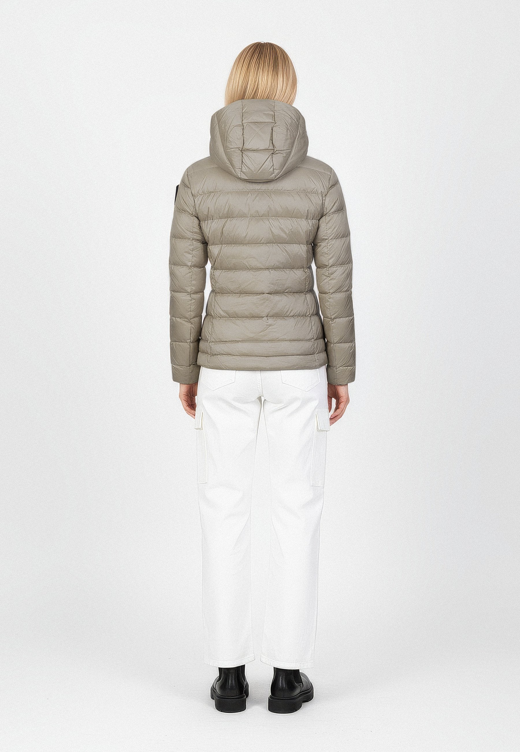 Piumino Blauer CHARME Donna, Imbottito Caldo, Grigio Antracite Elegante, Cappuccio