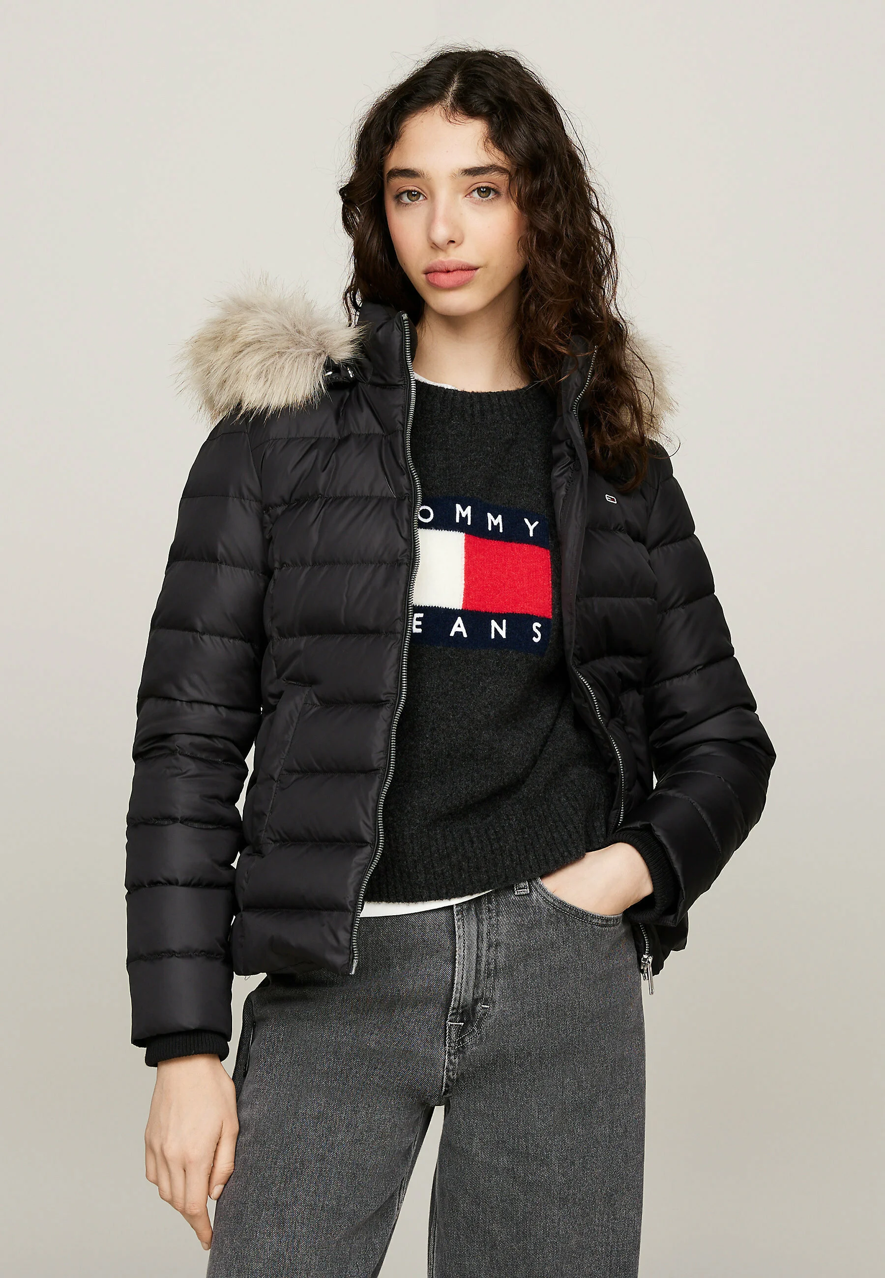 Piumino con Peluche Tommy Hilfiger
